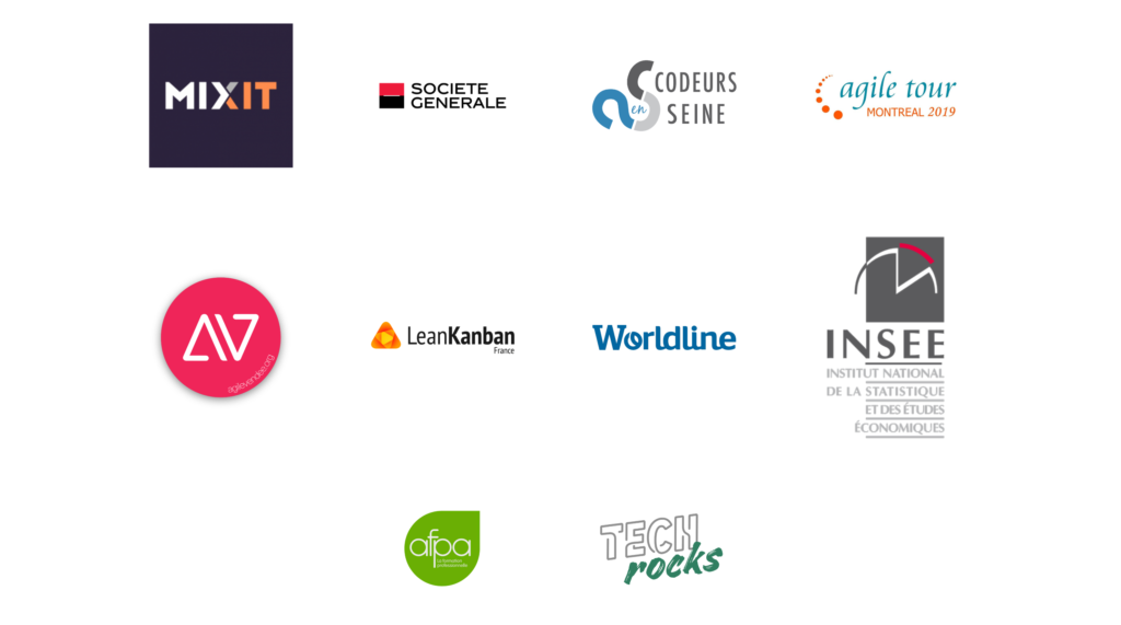 Logo des entreprises ou institut où nous avons réalisé des conférences.